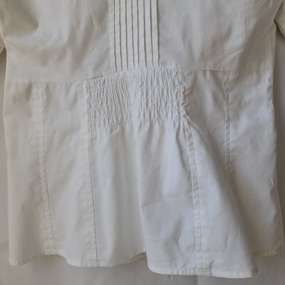 XOXO Vintage Victorian-Inspired White Fitted Blouse Romantic & Chic Women's M - Picture 5 of 15